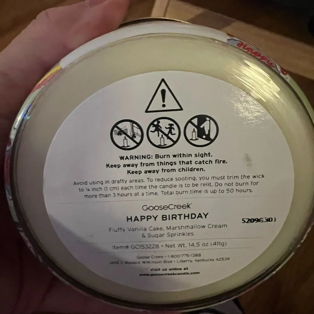 Goose Creek Happy Birthday 3 Wick Candle 14.5 Oz